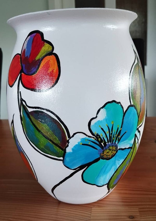 Vaas 'bonte zomerbloeiers'