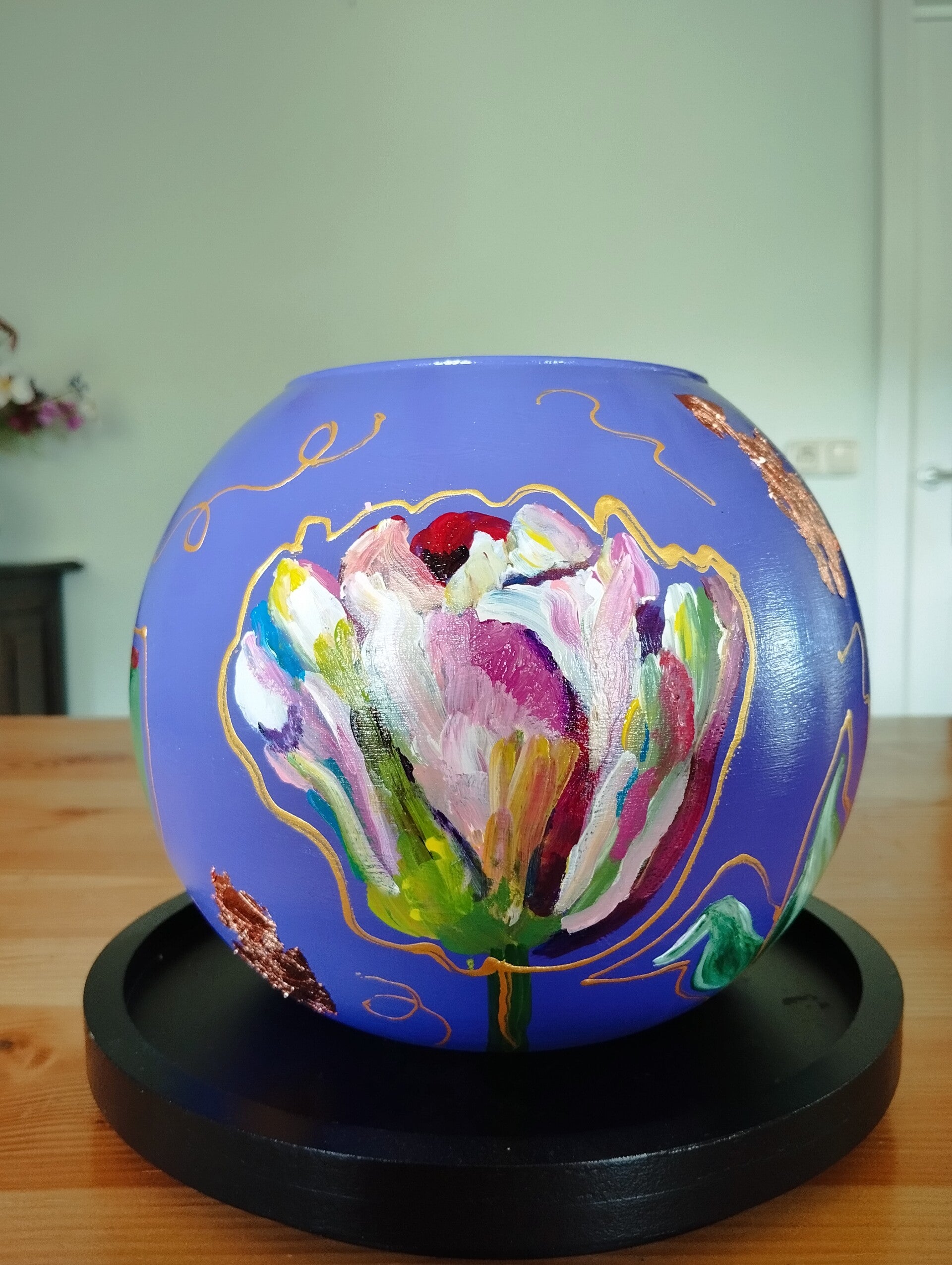 vaas 'veelkleurige tulpen'