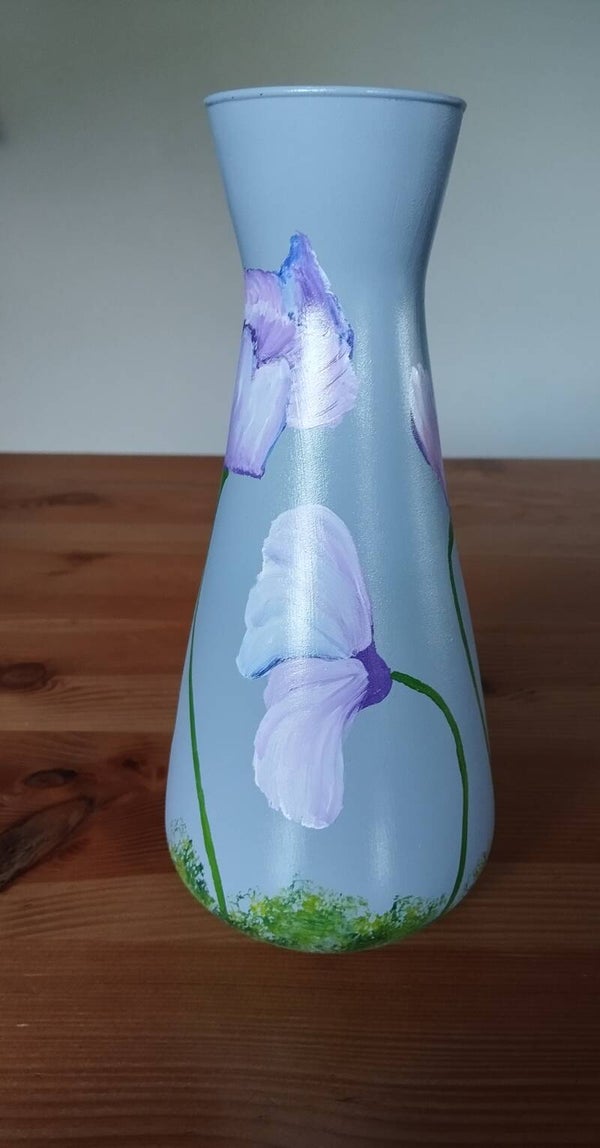 Vaas 'lila klaproosjes'