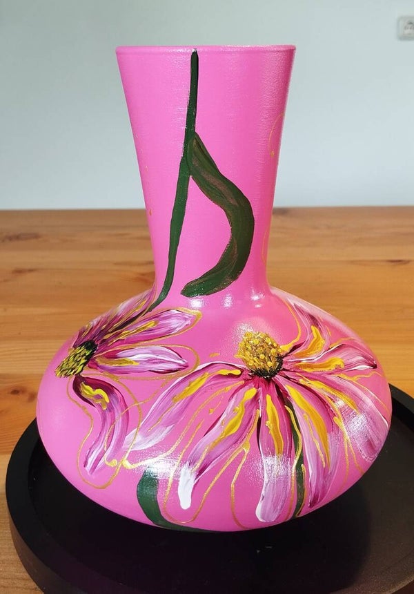 Vaas 'fuchsia met zomerbloemen'