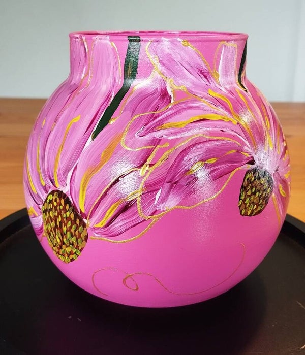 Vaas 'fuchsia met zomerbloemen 2'