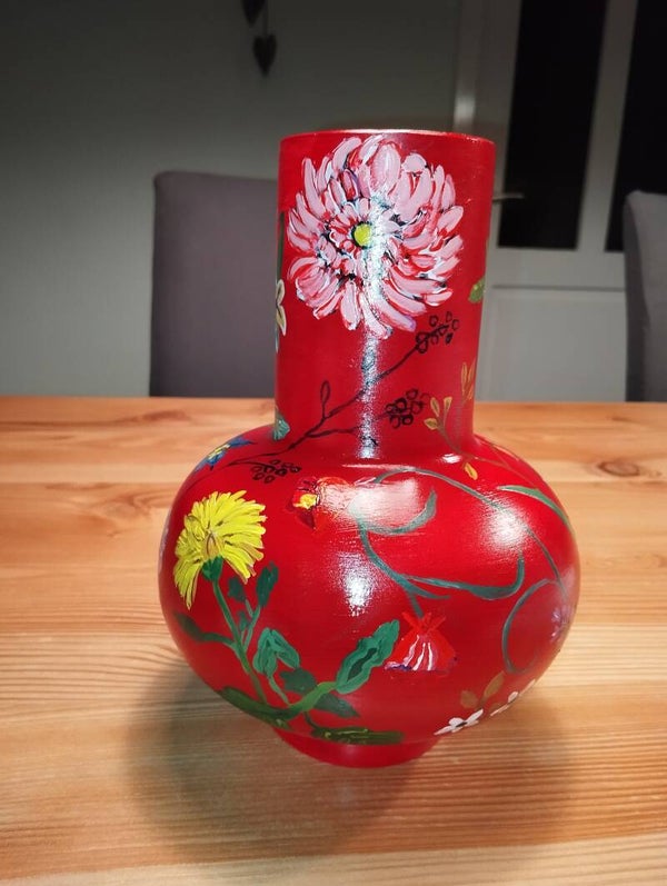 Vaas 'bloemetjesbehang'