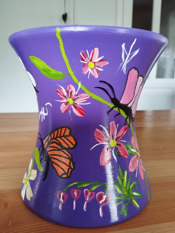 Paarse vaas Vlinders