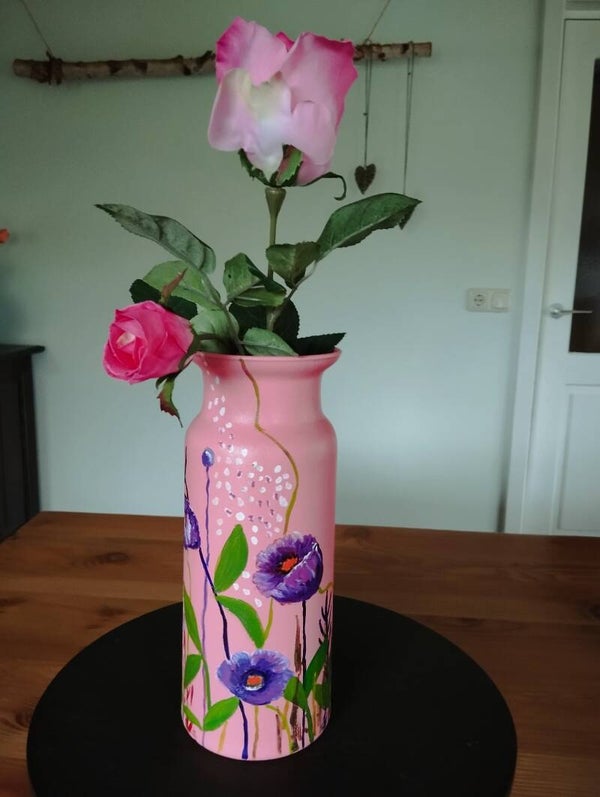 Vaas 'Fantasie op roze'