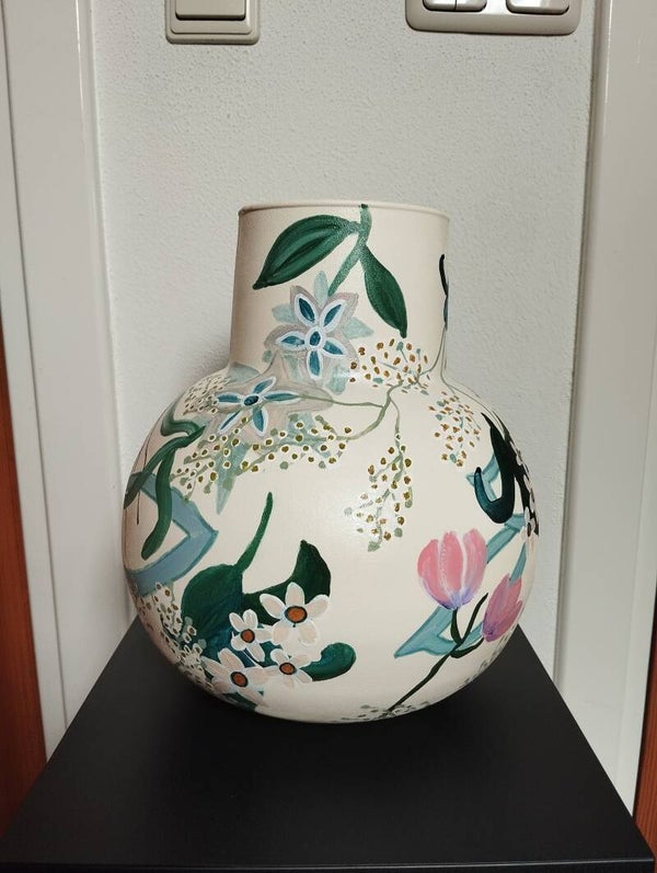 Napelsgele vaas 'blousemotief'