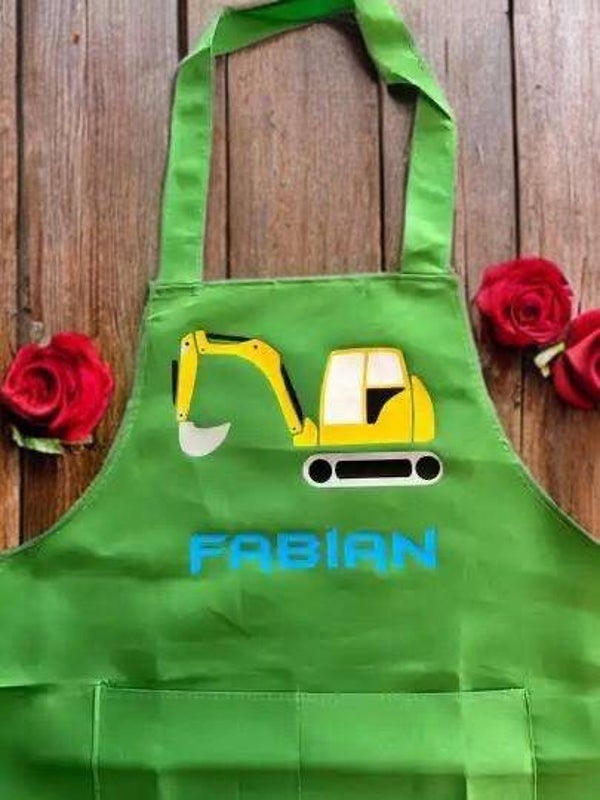 Kinderschürze Bagger