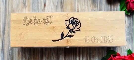 Weinkiste inkl. Zubehör Liebe ist