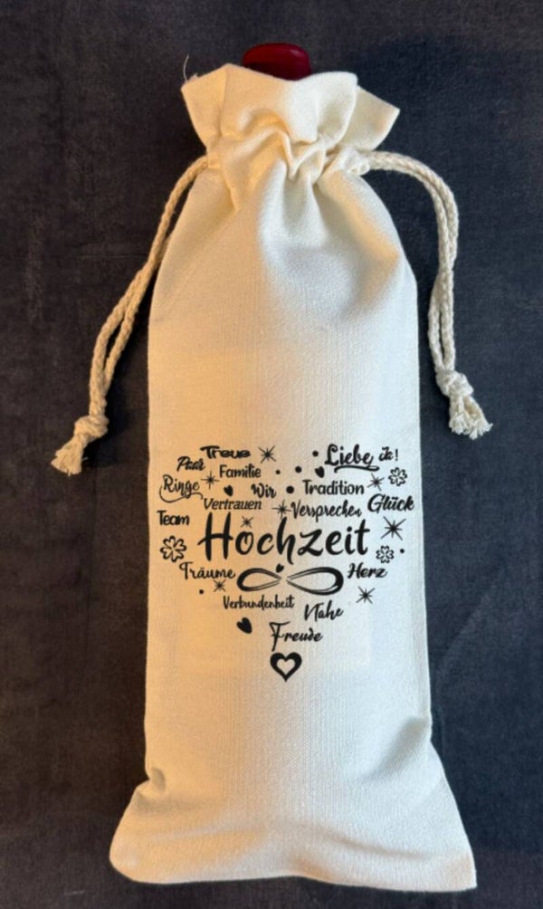 Flaschenbeutel Hochzeit