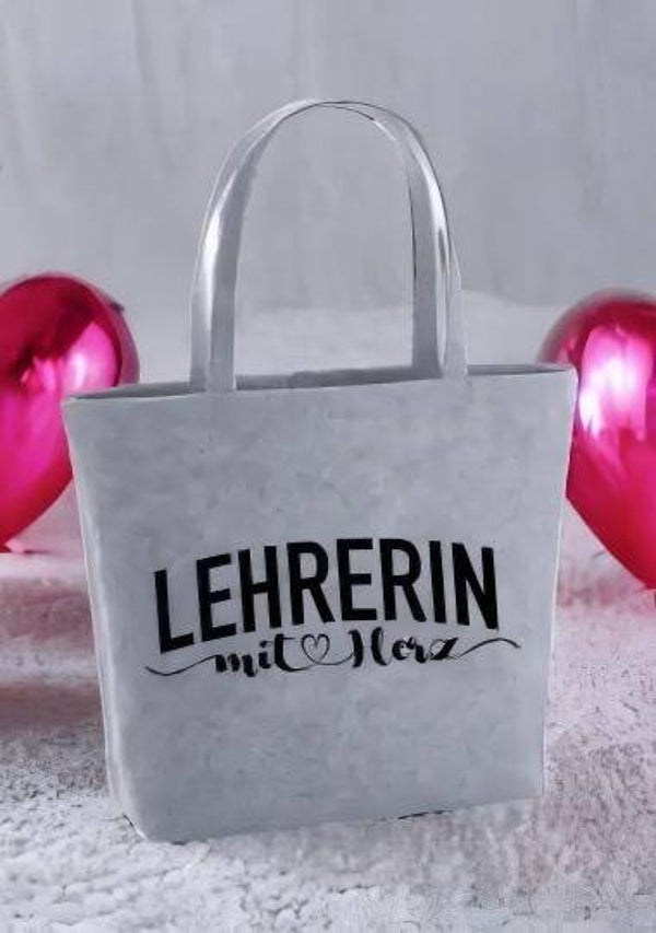Filztasche Lehrerin mit Herz