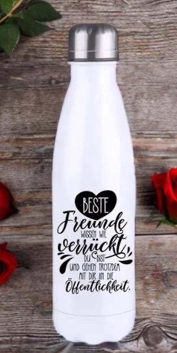 Trinkflasche Beste Freundin mit Herz