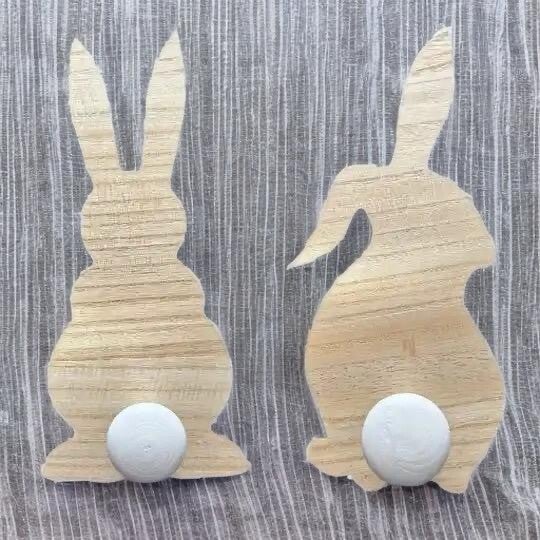 Kleiderhaken Hase im Doppel