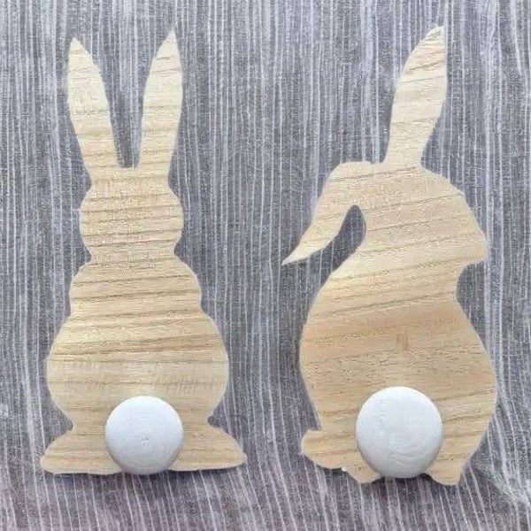 Kleiderhaken Hase im Doppel