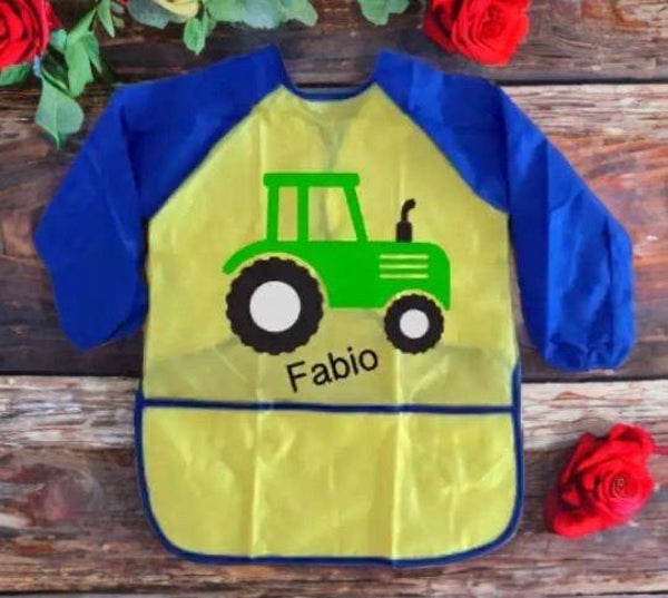 Malschürze 2-farbig Traktor