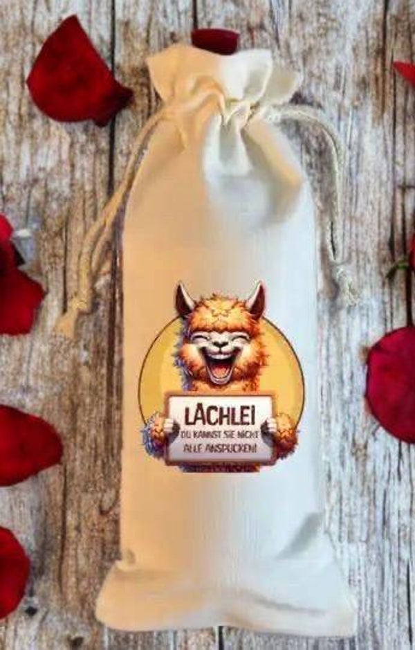 Flaschenbeutel Lama