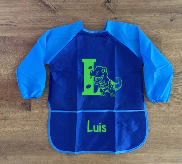 Malschürze 2-farbig Buchstaben