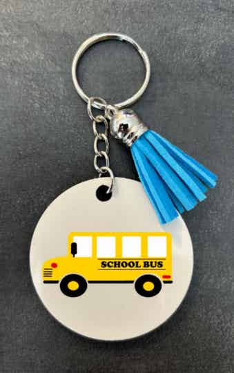 Schlüsselanhänger mit Zotteli Schoolbus
