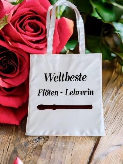 Faltbare Einkaufstasche Weltbeste Flötenlehrerin