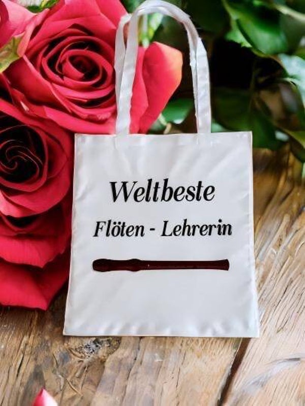 Faltbare Einkaufstasche Weltbeste Flötenlehrerin