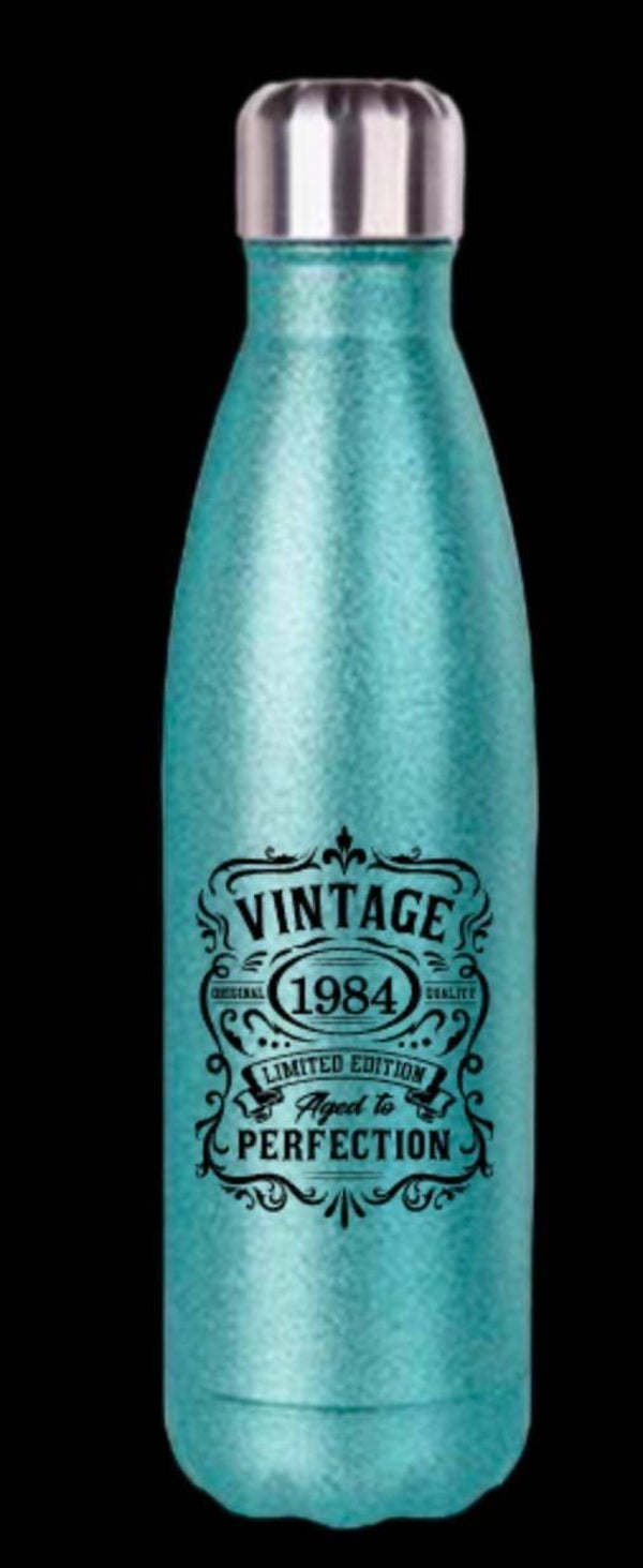 Glitzer-Trinkflasche Vintage