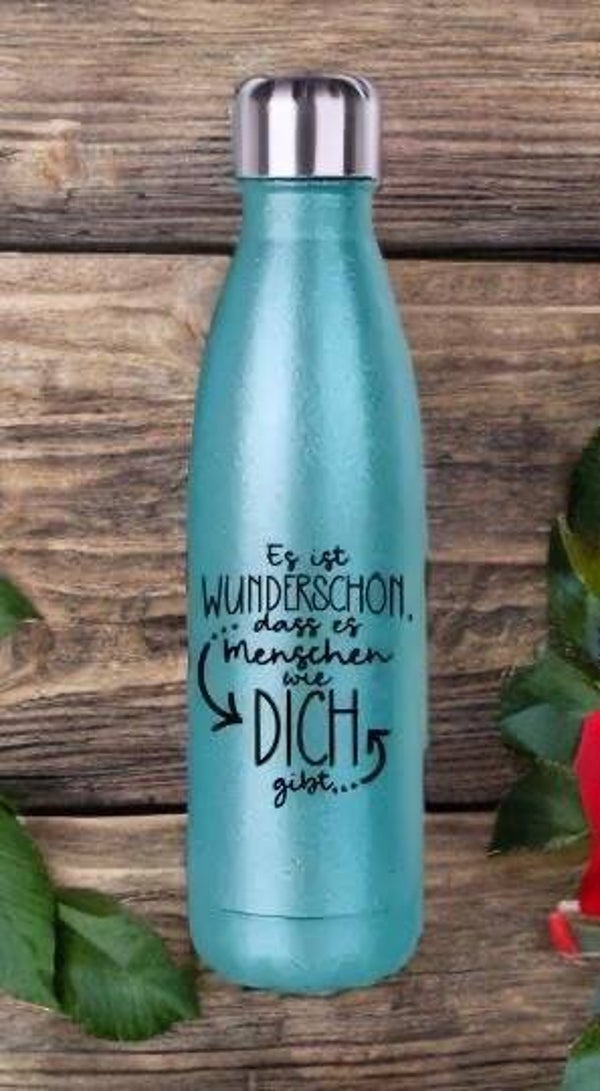 Glitzertrinkflasche Wunderschön