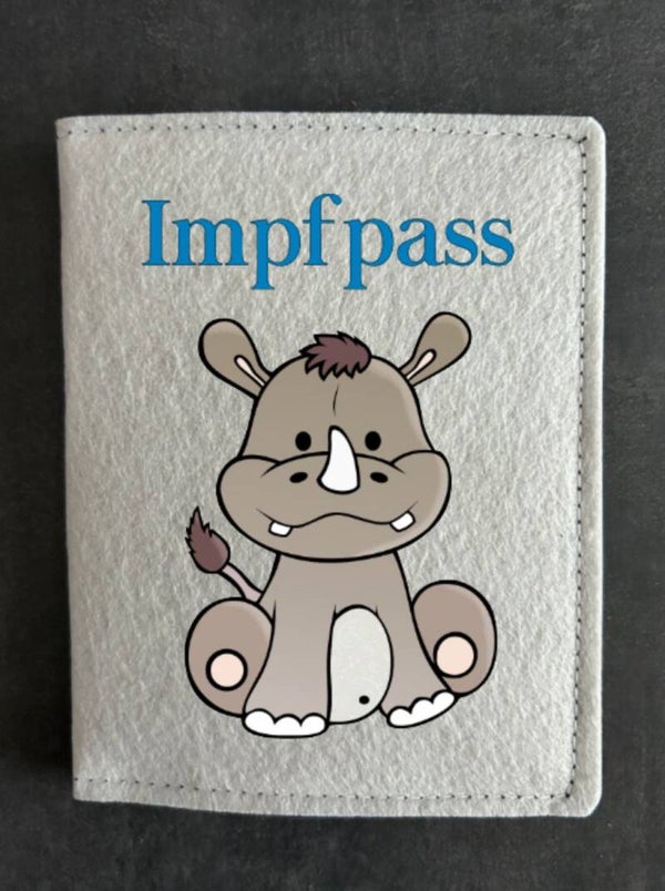 Impfpasshülle Nashorn