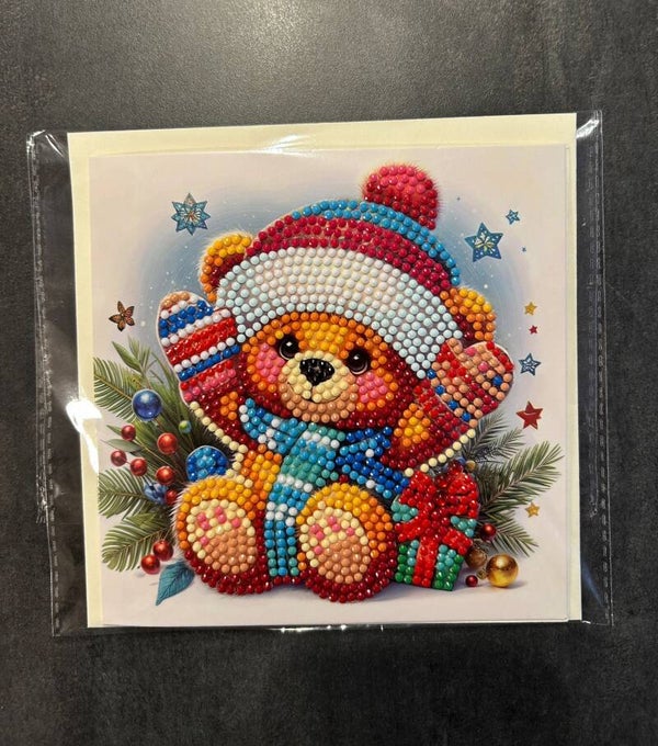 Weihnachtskarte Kinder Bär 2