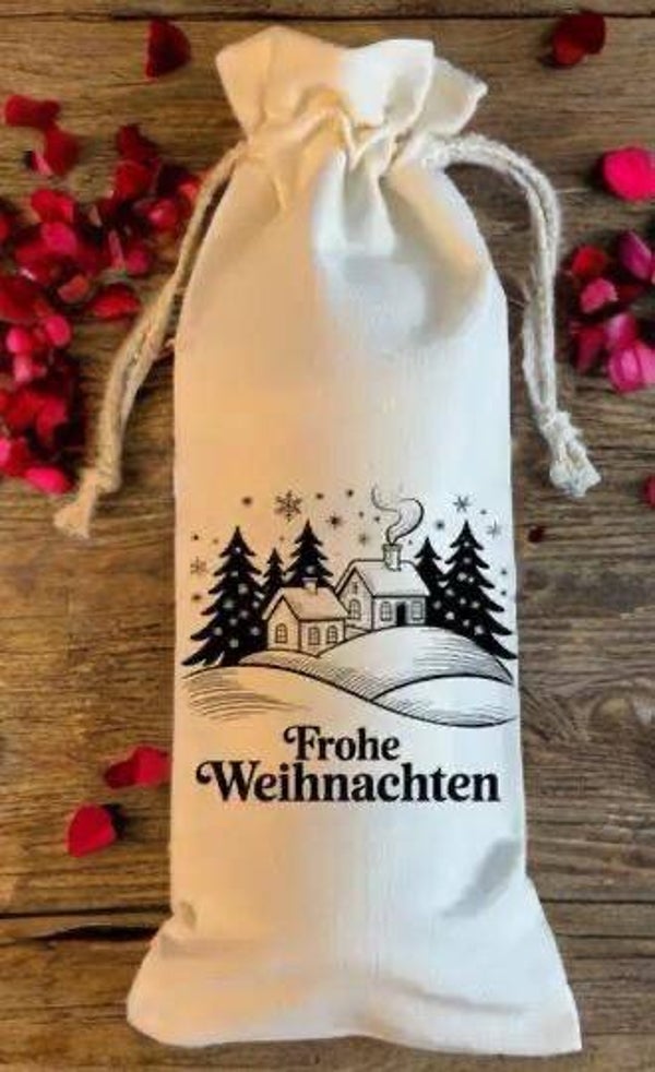 Flaschenbeutel Frohe Weihnachten