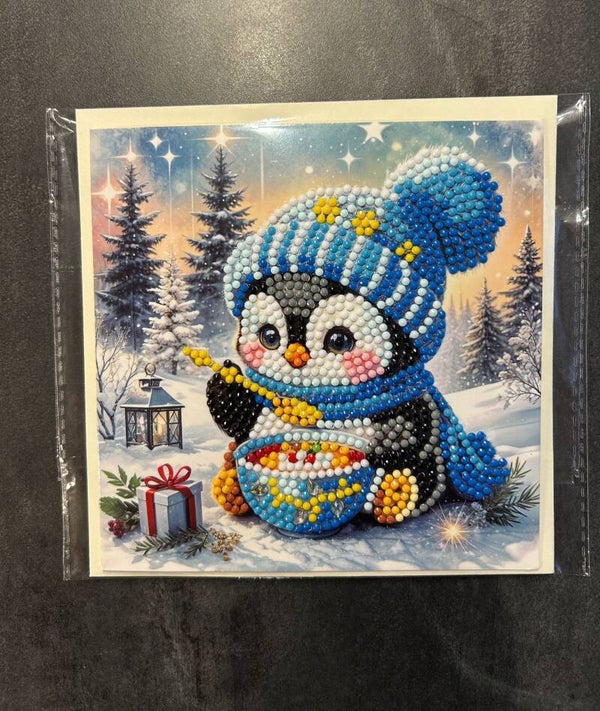 Weihnachtskarte Kinder Pingu 1