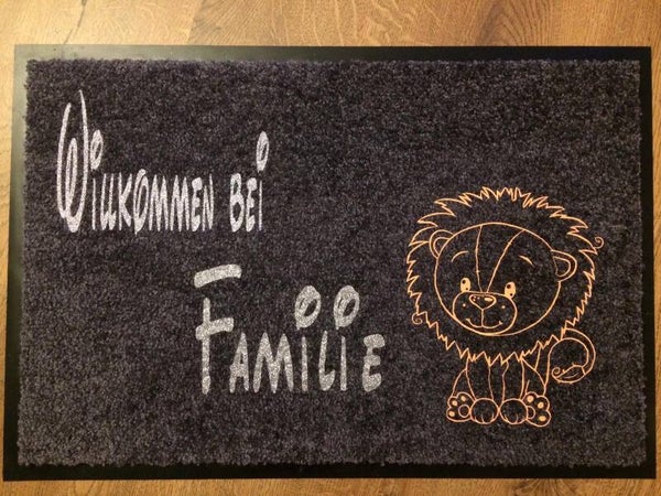 Türvorleger Wilkommen bei 60x40cm