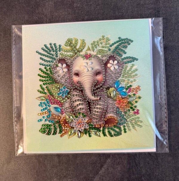 Karte Tier Elefant