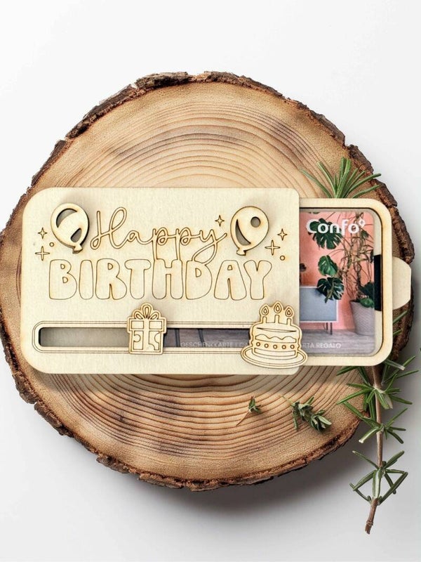 Gutscheinverpackung Happy Birthday