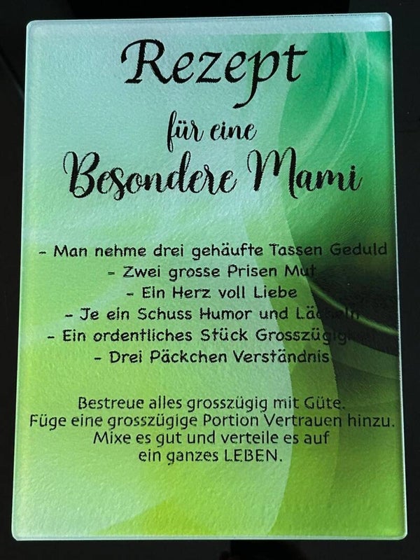 Glasschneide-Brett Rezept 28x20cm