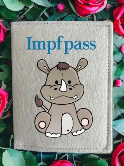 Impfpasshülle Nashorn