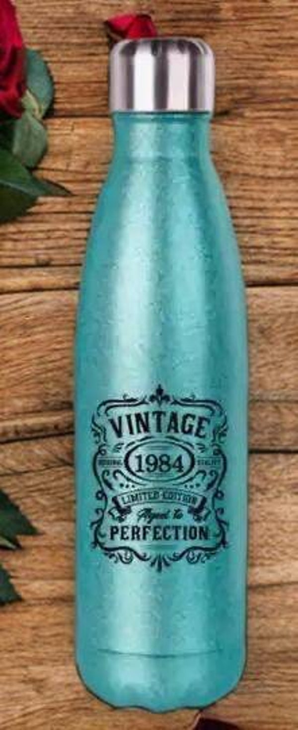 Glitzer-Trinkflasche Vintage