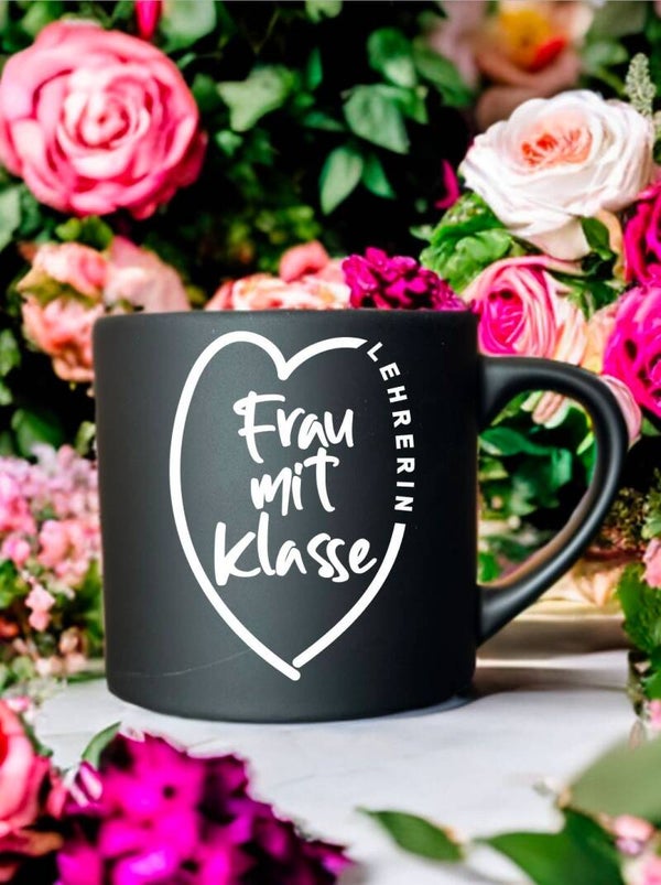 Tasse gelasert Frau mit Klasse