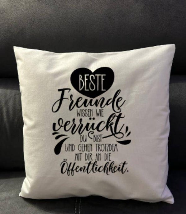 Fotokissen Beste Freundin mit Herz 40x40 cm