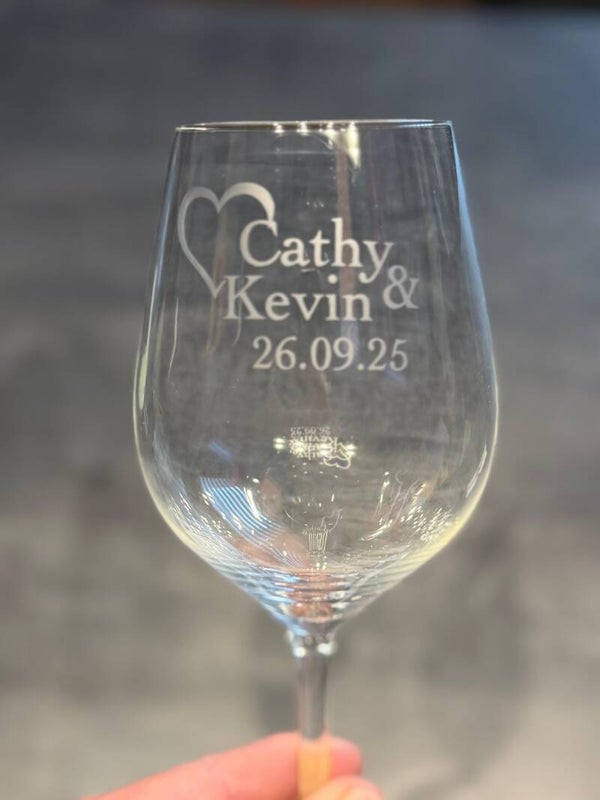 Weinglas mit Namen