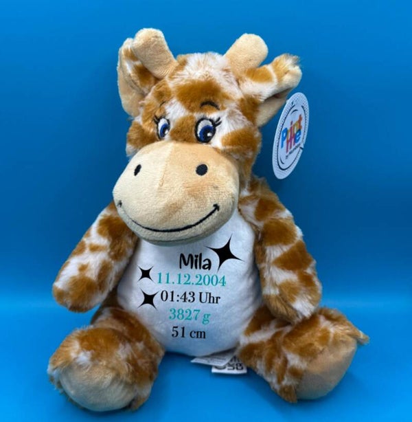 Plüschtier Giraffe Geburt