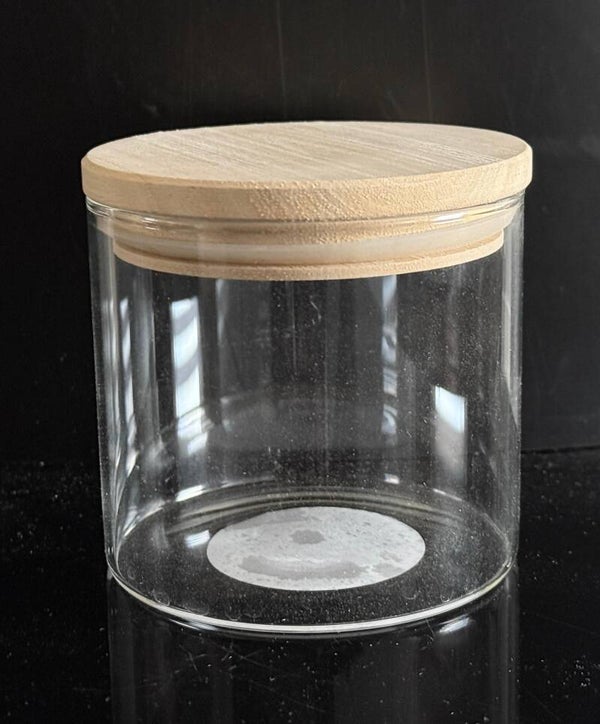 Dekoglas mit Bambusdeckel