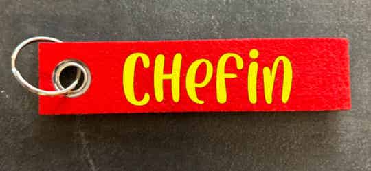 Schlüsselanhänger Filz Chefin