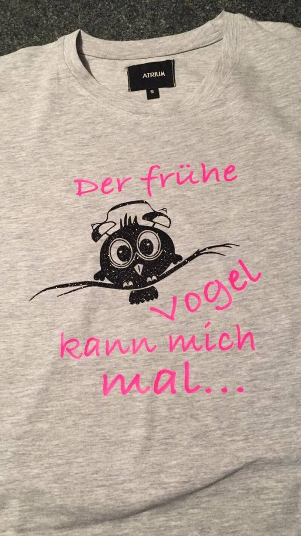 Der frühe Vogel kann mich mal Grösse S/M/L