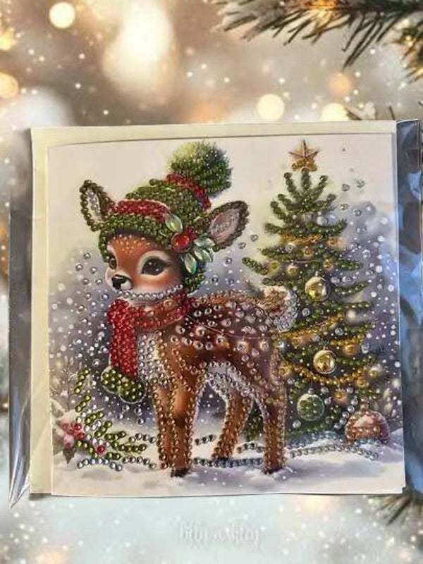 Weihnachtskarte Reh 1