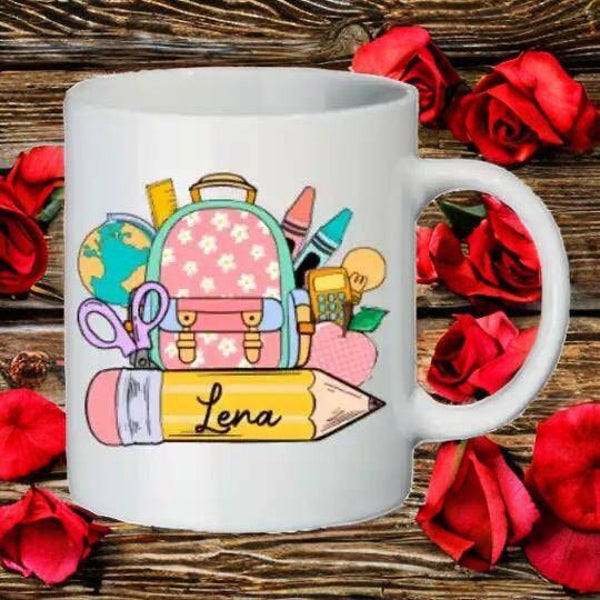 Tasse Schule mit Name