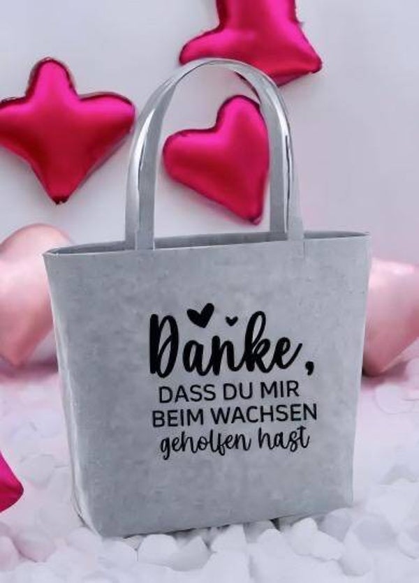 Filztasche Danke