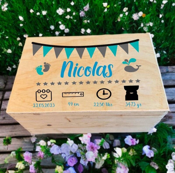 Erinnerungsbox Girlande Junge