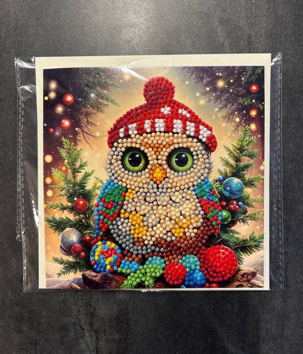 Weihnachtskarte Kinder Eule
