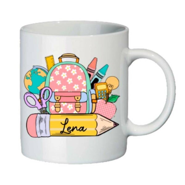 Tasse Schule mit Name
