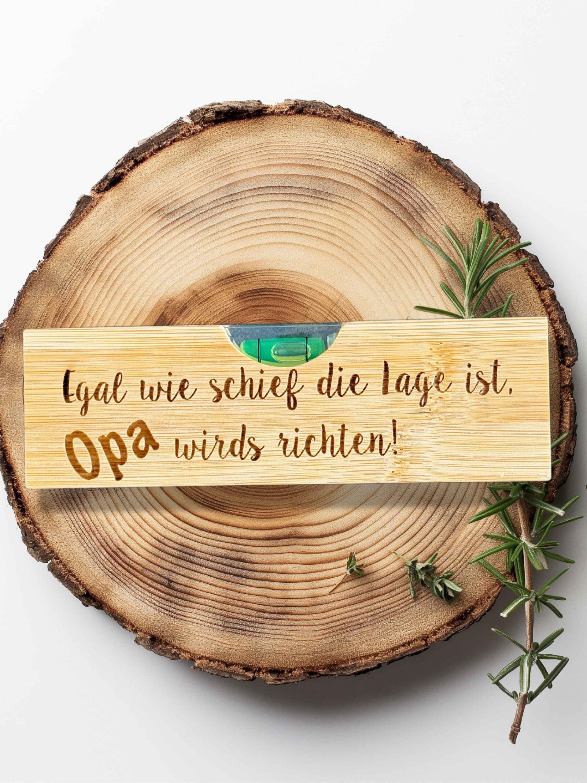 Wasserwaage Opa