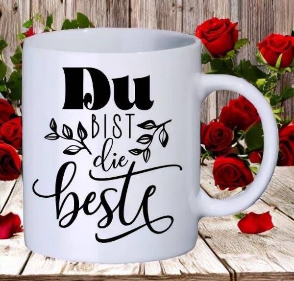Keramiktasse Du bist die Beste