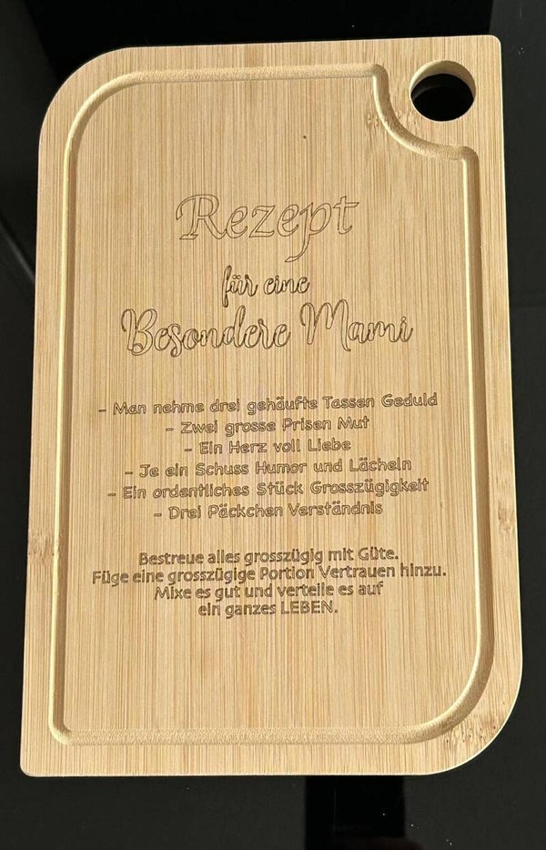 Holzschneide-Brett Rezept 28x18cm